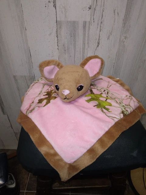 Bass Pro Shops Camo Deer/Fawn Lovey Baby Security Blanket Pink/Brown Toy