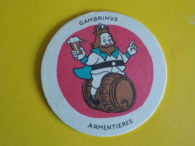 1 SOUS BOCK ANCIEN N°1 GAMBRINUS ARMENTIERES  BIERE BRASSERiE BRAMES