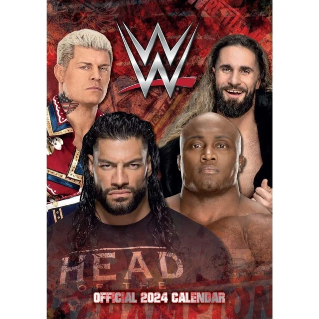 WWE MEN 2024 A3 Calendar Wrestling 13.39 PicClick