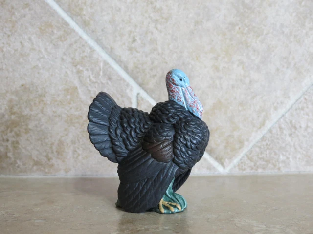 retired #13136 Schleich Turkey 2 Tom big wild farm bird animals toy collectible