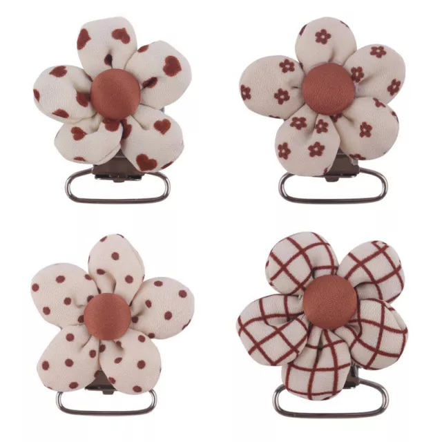 5pcs Handmade Flower Dummy Clips DIY Pacifier Chain Holder Crafting Accessories