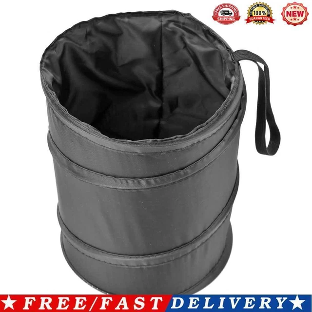 Fashion Wastebasket Garbage Container Car Home Trash Can with Sticky Button