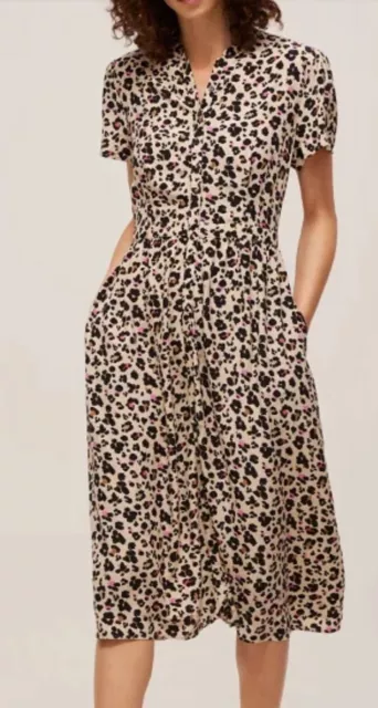 Somerset Alice Temperley Animal Print Midi Dress Size 12 VGC