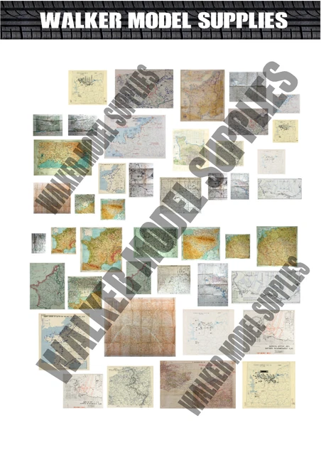 1/35 SCALE PRE cut WW2 maps of France decals.Model/diorama/soldier $9. ...