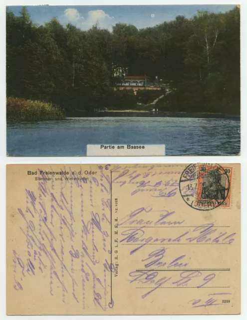 83352 - Bad Freienwalde - Baasee - Ansichtskarte, gelaufen 13.7.1920