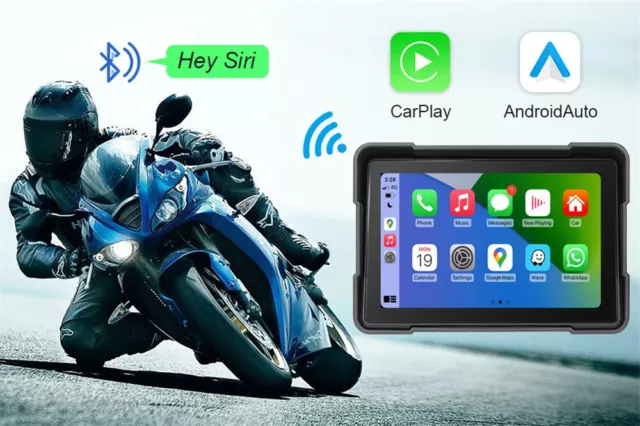 5"Motorrad Smart Screen Touchscreen Unterstützung für Wireless CarPlay Navigator 3