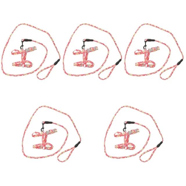5 piezas Escape Proof Cat mazo de cables cómodo mascota - cuerda de lino ajustable