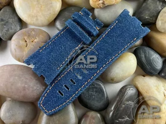 AP Bands Blue Denim Strap For Audemars Piguet Royal Oak Offshore 44mm 26400