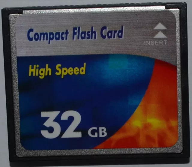 Neuf 32 GB Carte Mémoire Compact Flash High Speed Cf pour Digital Appareil Photo