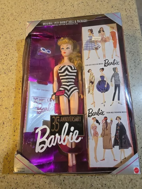 Vintage 1993 Barbie 35th Anniversary Original 1959 Doll & Package Reproduction