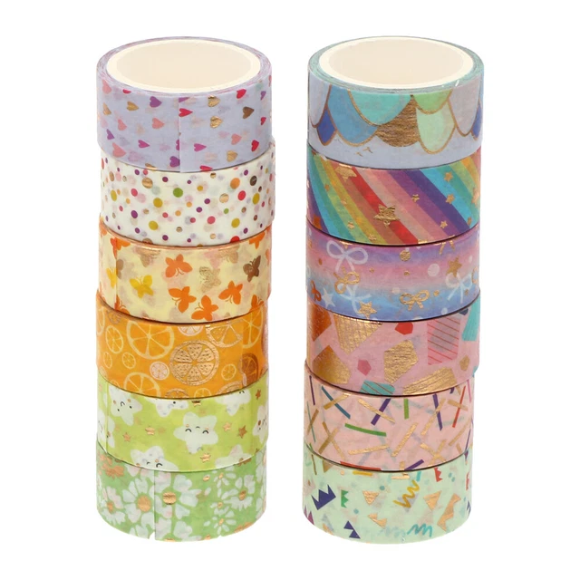 12 rouleaux décoratifs Washi bricolage ruban de masquage journal Scrapbook