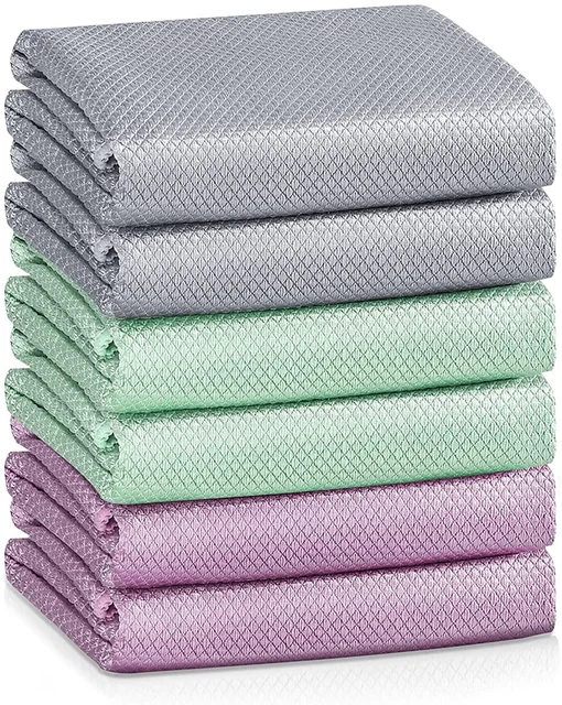 Fish Scale Streak Free Miracle Cleaning Cloth Easy Clean Nanoscale,Microfiber Wi