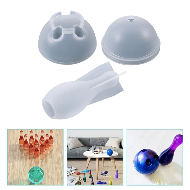 1 Set bowling sports ball Kristall Epoxy Silikon Harz Epoxy Handwerk, Formen