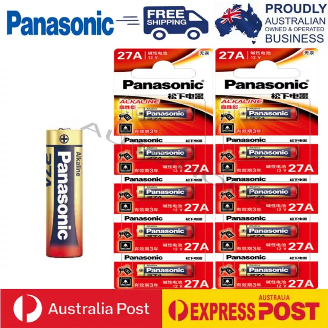 Genuine Panasonic A27/27A MN27 V27A Battery/Batteries Garage Remote Alarm 12V