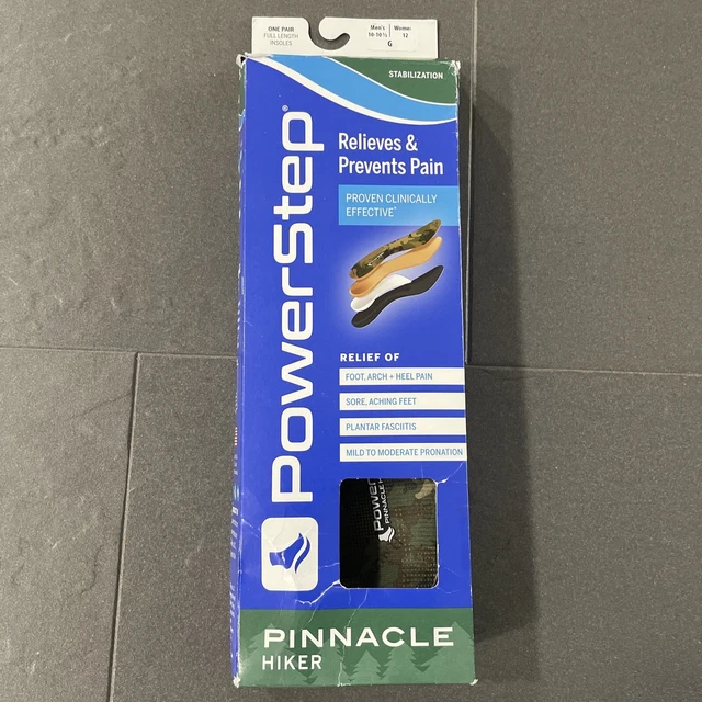 Powerstep Pinnacle Hiker Full Length Hiking Running Outdoor Insoles G