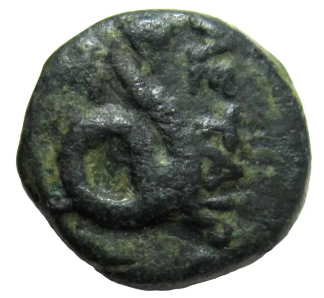 Mysia, Kings Of Pergamon. Ae 15. Philetairos, 282-263 Bc. Serpent Reverse.