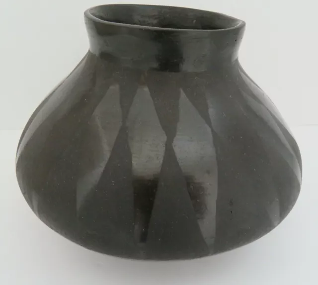 BLACK Negro Oaxacan Diamond Pattern Pottery