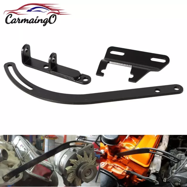 Black Small Block Alternator Bracket for Chevy SBC 283 327 350 Short Water Pump Black Small Block Alternator Bracket for Chevy SBC 283 327 350 Short Water Pump