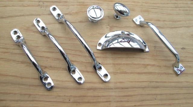 Boutons De Traction De Tiroir Chrome Poli Armoire Armoire Porte Poignées