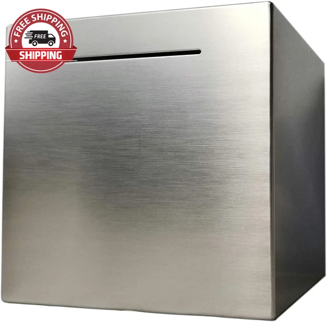 LUSEN Safe Piggy Bank Made of Stainless Stell,Safe Box Money Savings Bank for Ki