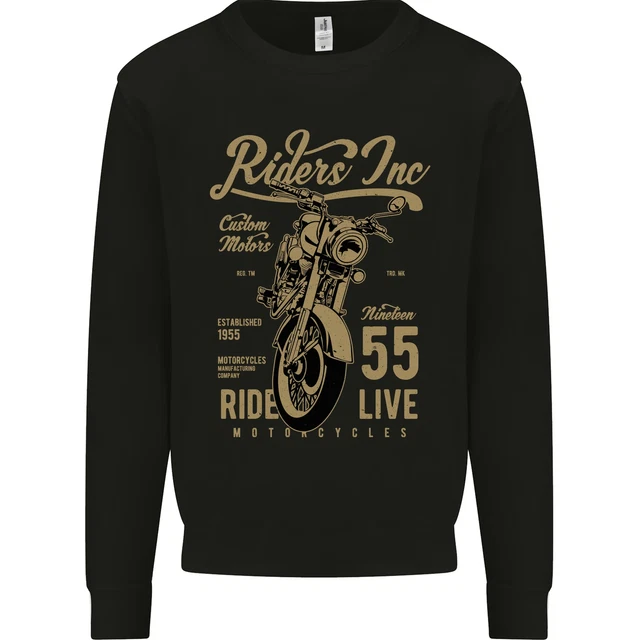 Riders Inc Motorcycle Cafe Racer Biker Bike Kids Sweatshirt Jumper