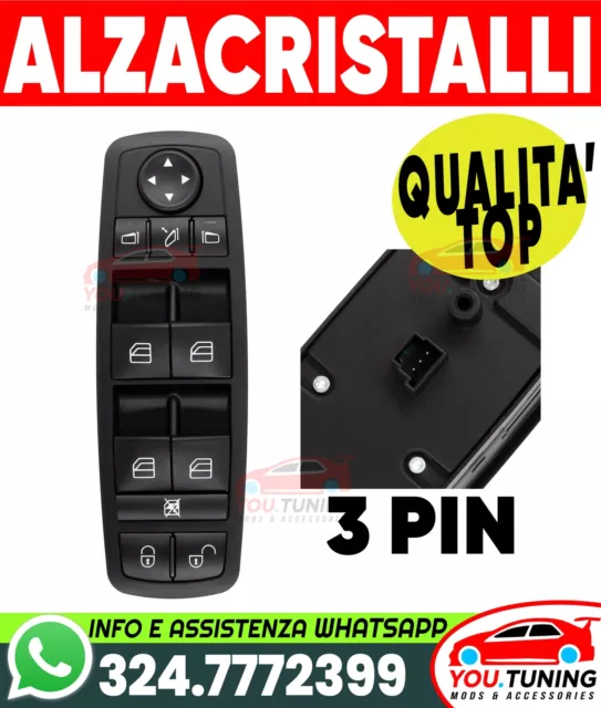 PULSANTIERA ALZACRISTALLI MERCEDES CLASSe✅A B GL,M ML R W164 W169 W245 X164 -