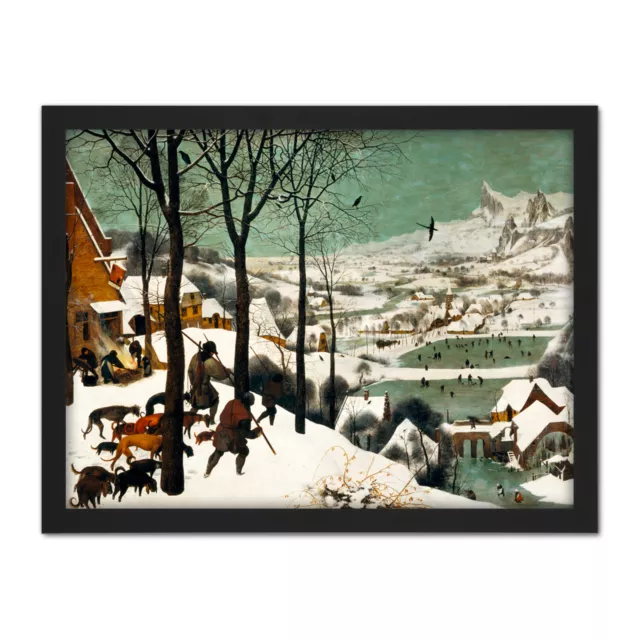 Pieter Bruegel The Elder Hunters In The Snow Winter Large Framed Art Print