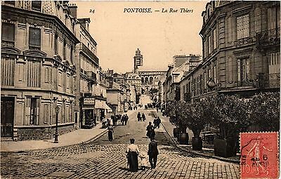 CPA PONTOISE - La Rue Thiers (380703)