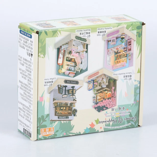 HIGSPE Miniatuurhuis Doe Het Zelfset, 3D Puzzel Met Meubels En Led Licht Van Hout, Magic Castle Set, Klein, Voor Volwassenen Om Te Bouwen, Voor Mannen