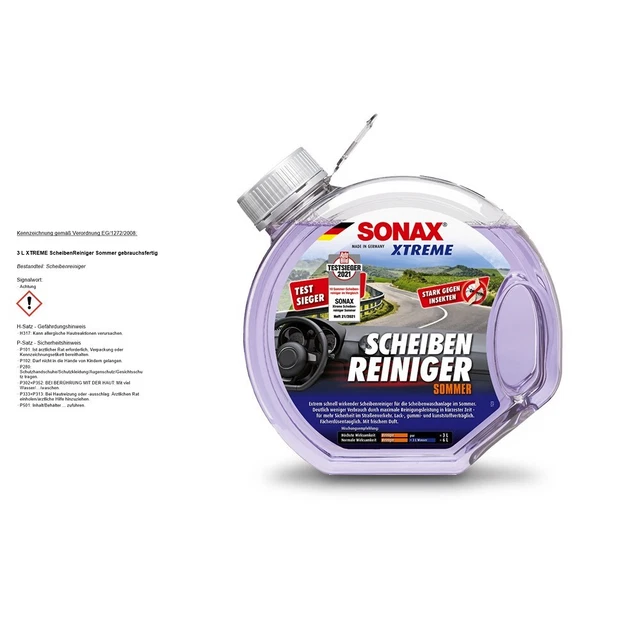3 Litri Sonax Xtreme Pulitore Dischi Estate Pronto All'uso Pulitore Dischi