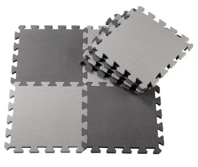 BabyLeisure Puzzle Floor Mat, 24 Pack (Dark Grey/Light Grey)