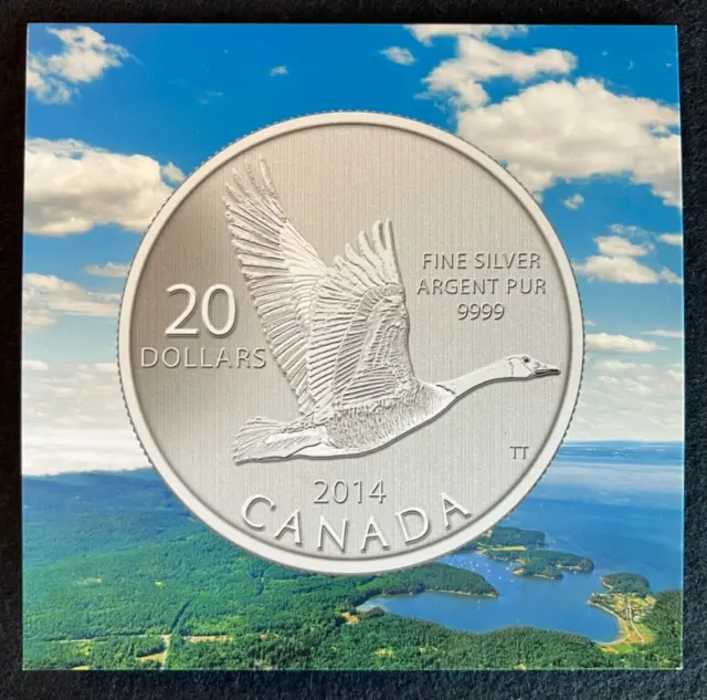 2014 Canadian $20 Fine Silver Coin - Canada Goose (2429)