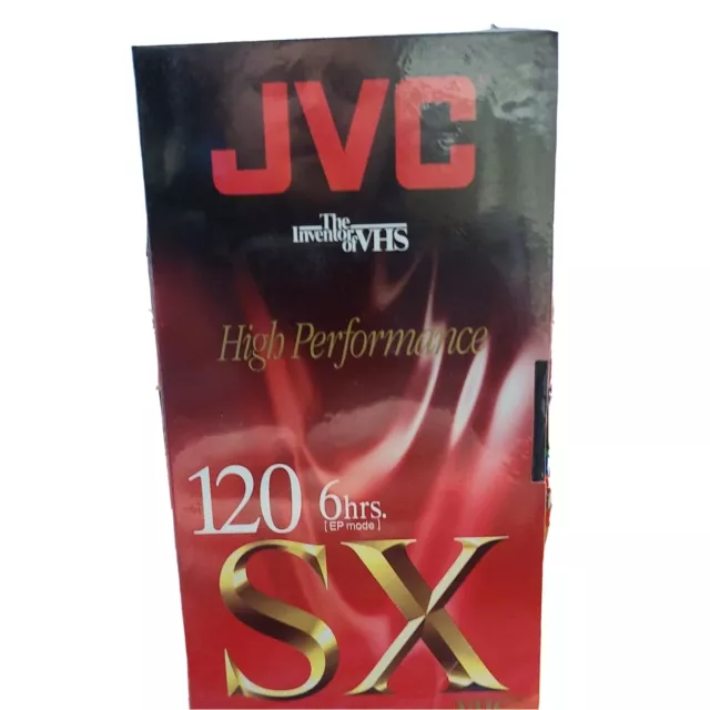 New Sealed JVC High Performance T-120 SX Blank VHS SP 120 min EP 6 Hours  A