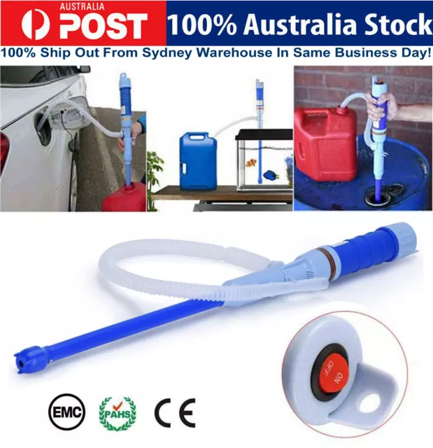 Electric Battery Operated Hand Siphon Petrol Oil Water Liquid Transfer Pump Pipe