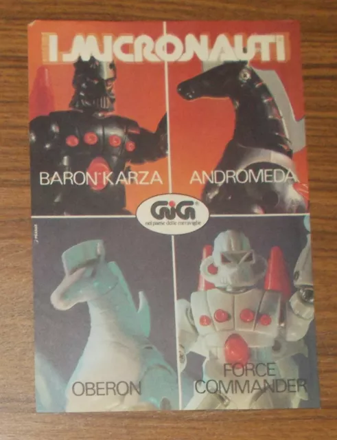 Vintage 1981 Mego MICRONAUTS Baron Karza Force Commander Oberon Print Ad Italian