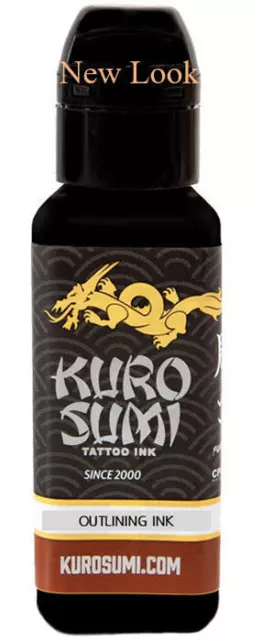 KURO SUMI Tattoo Ink ● BLACK OUTLINING ● 44ml (1.5oz) ● US #1 Selling Ink