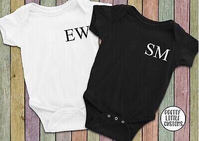 Personalised baby (your initials) vest  baby shower gift, pregnancy announcement