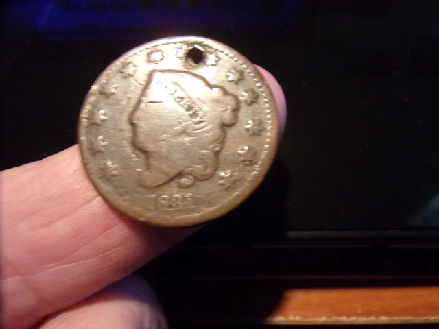 Collectible Antique US Matron Head Large Cent - 1831 - Holed - $2 s/h