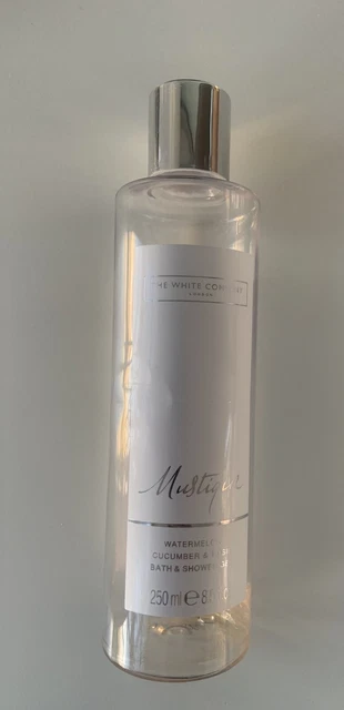 Empty THE WHITE COMPANY ‘Mustique' bath shower gel reusable bottle