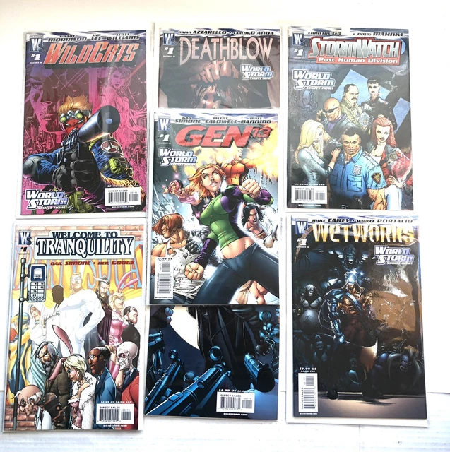 Wildstorm Comics Lot of 7 #1 issues Gen 13 Deathblow Stormwatch Wetworks & More!