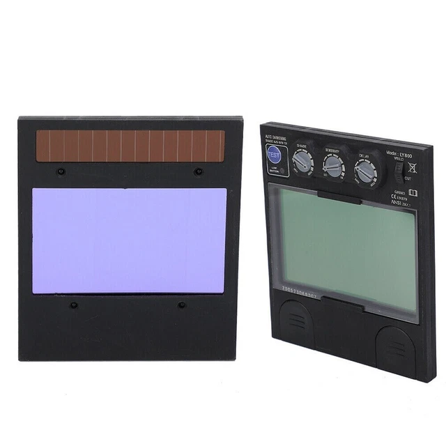 Nuovo Saldatura Auto-Oscurante Filtro Saldatore LCD Solare Lente Casco Accessori