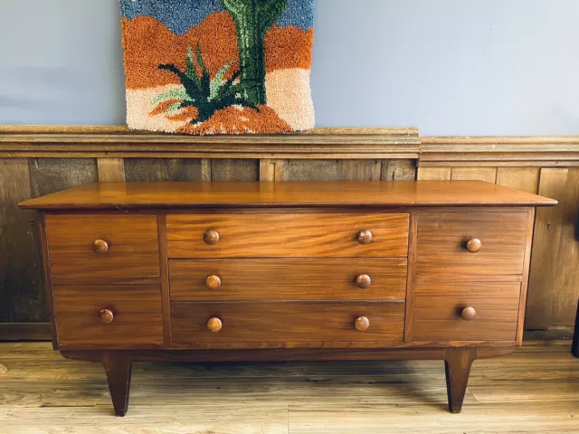 Midcentury Sideboard Or Drawers By A.Younger Solid Teak. Vintage