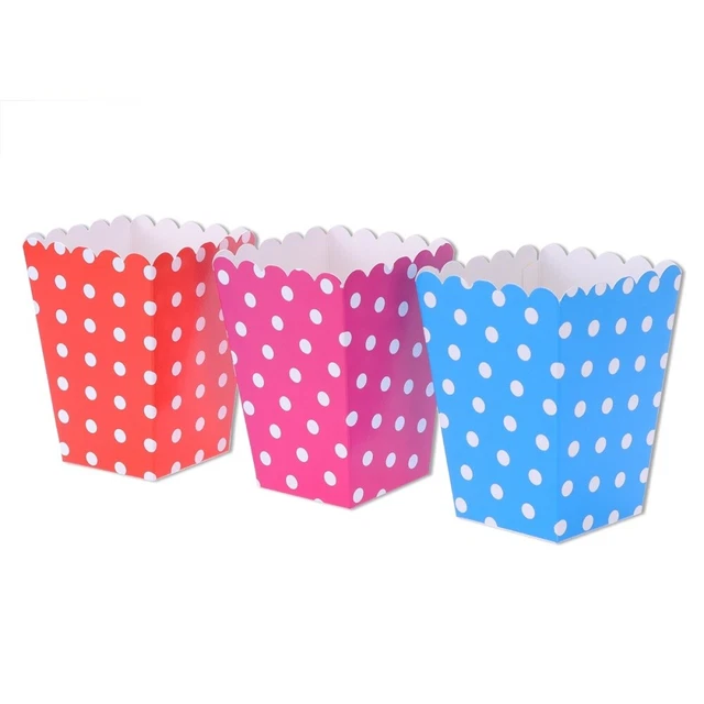 36 pz Portascatole popcorn Contenitori Cartoni Sacchetti di Carta Scatola Punti per Film