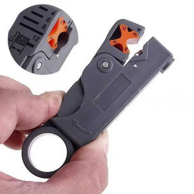 Rotary Coaxial Stripping Cable Stripper Cutter Tool For RG-58/59/62/6QS/3C/.b8
