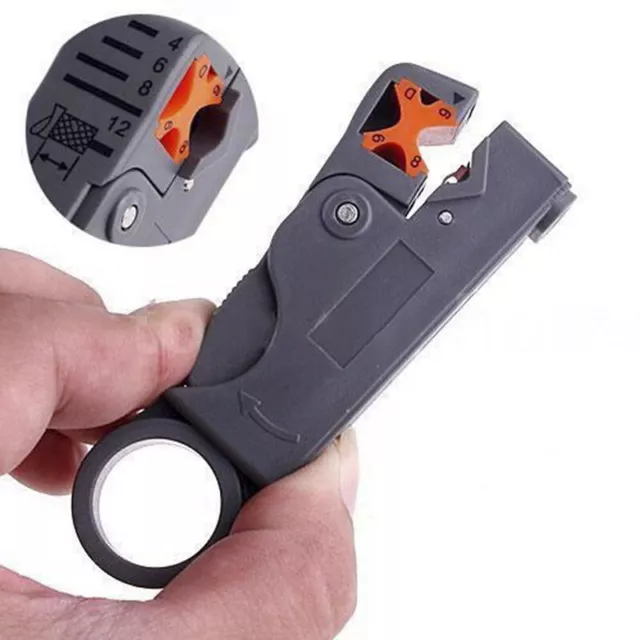 Rotary Coaxial Stripping Cable Stripper Cutter Tool For RG-58/59/62/6QS/3C/.pj