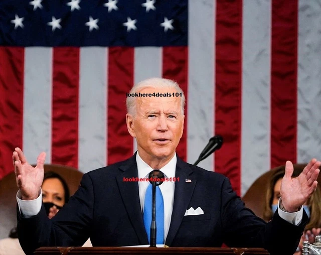 President Joe Biden Photo 8x10 1st Speech To Congress 2021 April USA