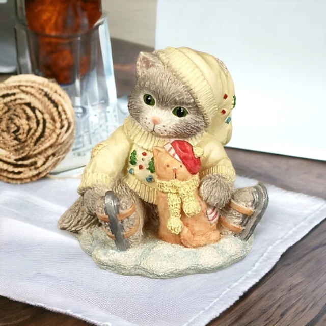 1994 Enesco Calico Kittens, Friendship Cushions….Figurine
