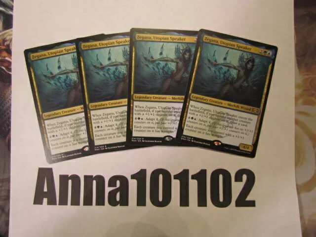 Ravnica Allegiance. Rare. Zegana, Utopian Speaker x4 MTG 4x