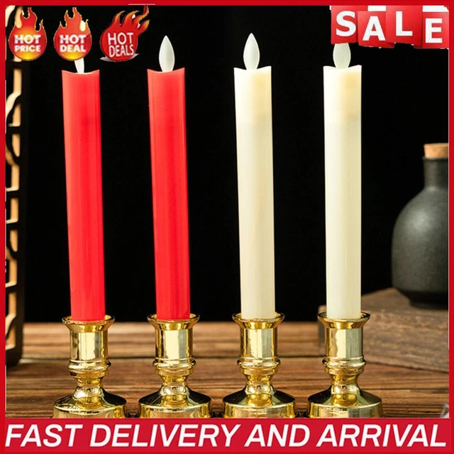 2pcs Candle Light Lamp Battery Powered LED Electronic Candle Lamp Party Supplies
