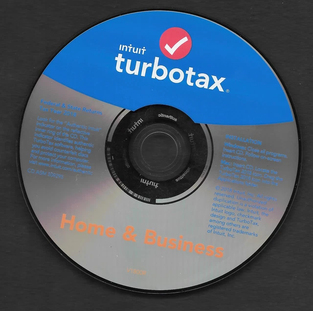 TURBOTAX 2018 Home and & Business CD Federal Tax Preparation Software 